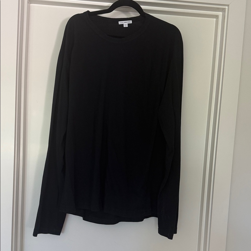 James Perse Classic Black Long Sleeve Tee